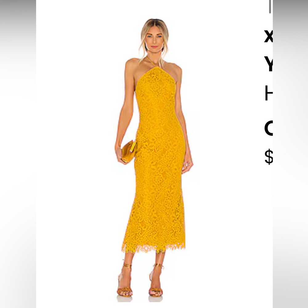 House of Harlow 1960 Yellow Rosaline Dress - Size Small